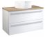 Meuble sous-lavabo Bidar 58, couleur : blanc brillant / chêne - 53 x 90 x 45 cm (H x L x P)