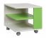Chambre d'enfants - table basse Luis 09, couleur : chêne blanc / vert - 45 x 45 x 43 cm (L x P x H)