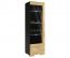 Vitrine "Lipik" 03, couleur : chêne / noir, partiellement massif, charnière de porte à droite - Dimensions : 192 x 61 x 43 cm (h x l x p)