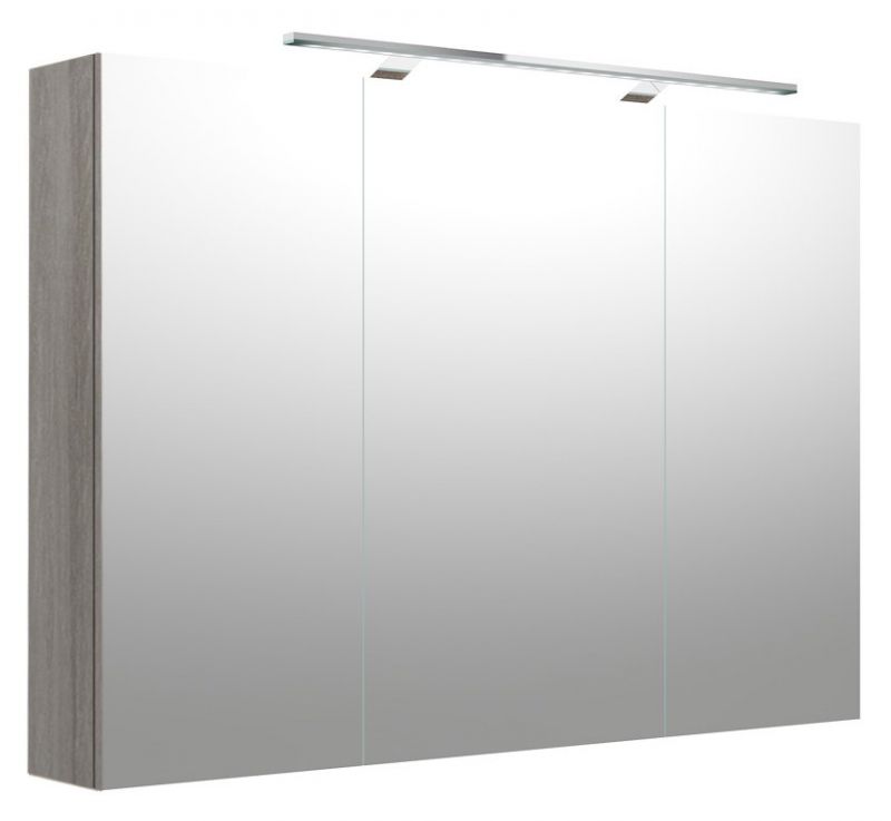 Salle de bain - Armoire de toilette Nadiad 43, couleur : gris cendre - 70 x 100 x 14 cm (H x L x P)