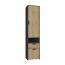 Armoire chambre ado Sprimont 03 | Gris & Chêne | 195 x 45 x 40 cm | Design moderne