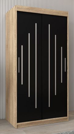 Armoire à portes coulissantes / Penderie Pilatus 01, Couleur : Chêne de Sonoma / Wengé - Dimensions : 200 x 100 x 62 cm (H x L x P)