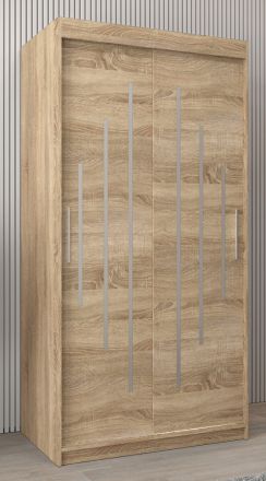 Armoire à portes coulissantes Pilatus 01, Couleur : Chêne de Sonoma - Dimensions : 200 x 100 x 62 cm (H x L x P)