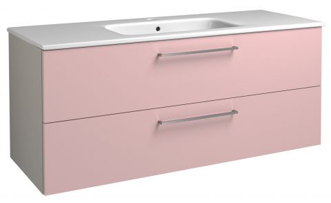 Meuble lavabo Noida 25, couleur : beige / rose - 50 x 121 x 46 cm (H x L x P)