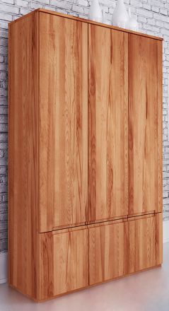 Armoire à portes battantes / Penderie Kapiti 14 Wooden Nature Premium en bois de hêtre massif huilé - Dimensions : 206 x 135 x 45 cm (h x l x p)
