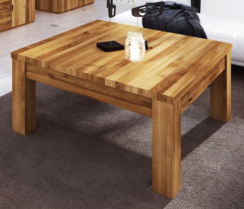 Table basse Wooden Nature Premium Kapiti 26 en chêne sauvage massif huilé - Dimensions : 70 x 70 x 43 cm (L x P x H)