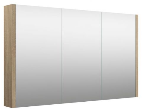 Salle de bain - Armoire de toilette Bidar 30, couleur : chêne - 65 x 110 x 12 cm (H x L x P)