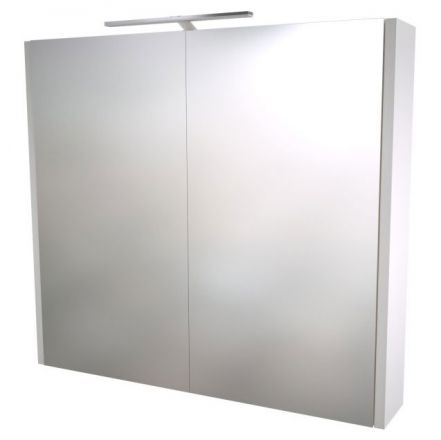 Salle de bain - Armoire de toilette Bidar 13, couleur : blanc brillant - 65 x 75 x 12 cm (H x L x P)
