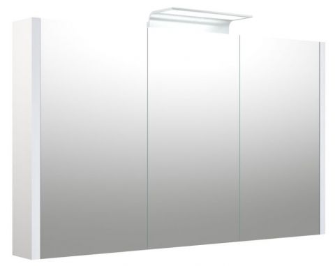 Salle de bain - Armoire de toilette Bidar 34, couleur : blanc brillant - 65 x 110 x 12 cm (H x L x P)