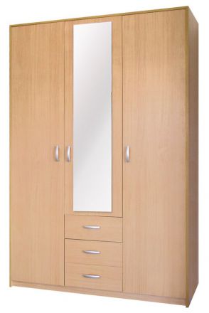 Armoire à portes battantes / penderie Sepatan 05, couleur : aulne - Dimensions : 210 x 140 x 55 cm (H x L x P)