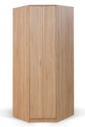 Armoire à portes tournantes / armoire d'angle Muros 06, couleur : brun chêne - 222 x 87 x 50 cm (H x L x P)