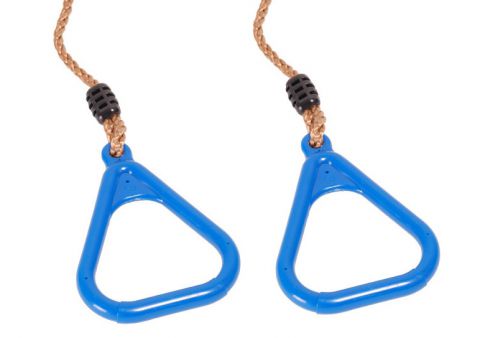 Anneaux triangulaires avec corde - Couleur : Bleu foncé