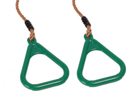 Anneaux triangulaires avec corde - Couleur : Vert foncé