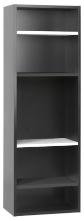Chambre d'adolescents - Étagère Marincho 39, couleur : noir / blanc - Dimensions : 159 x 53 x 32 cm (H x L x P)