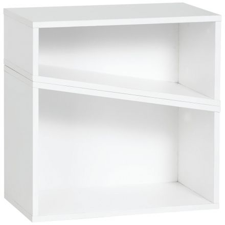 Chambre d'adolescents - Étagère Marincho 99, couleur : blanc - Dimensions : 53 x 53 x 30 cm (h x l x p)