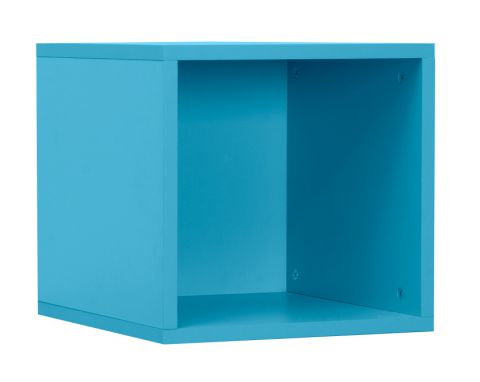 Chambre d'enfant - étagère à suspendre / étagère murale Luis 06, couleur : bleu - 35 x 40 x 40 cm (h x l x p)