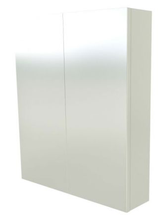 Salle de bain - Armoire de toilette Nadiad 03, couleur : blanc brillant - 70 x 60 x 14 cm (H x L x P)