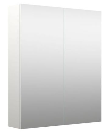 Salle de bain - Armoire de toilette Purina 01, couleur : blanc mat - 70 x 60 x 14 cm (H x L x P)