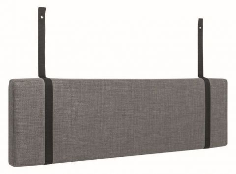 Tête de lit rembourrée pour lit d'enfant Syrina 11, couleur : gris - Dimensions : 30 x 114 x 5 cm (h x l x p)