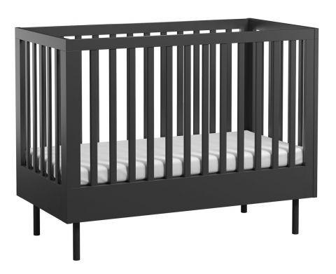 Lit pour enfants / lit Airin 01, couleur : noir - Surface de couchage : 60 x 120 cm (L x l)