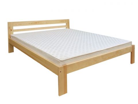 Lit simple / lit d'appoint en bois de pin massif, naturel 73, sommier à lattes inclus - Dimensions 140 x 200 cm