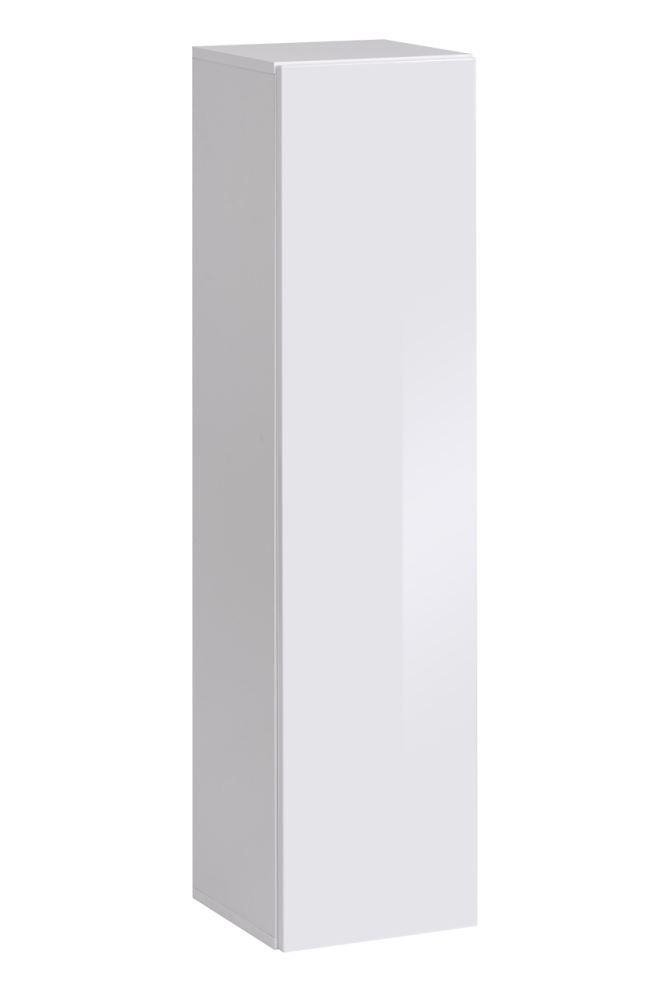 Armoire élégante suspendue Fardalen 05, Couleur : Blanc - Dimensions : 120 x 30 x 30 cm (h x l x p), avec trois compartiments