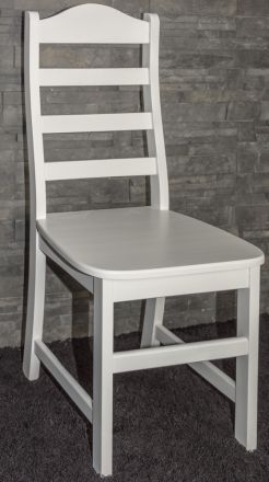 Chaise en bois de pin massif, blanc Junco 245 - Dimensions : 100 x 44 x 45 cm (H x L x P)