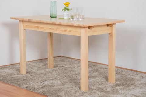 Table extensible en bois de pin massif naturel Junco 236C (carrée) - 75 x 140 / 175 cm (L x l)