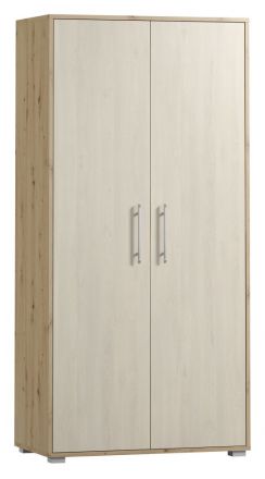Armoire à portes battantes / penderie Curug 14, Couleur : Chêne / Hêtre clair - Dimensions : 188 x 90 x 50 cm (h x l x p)