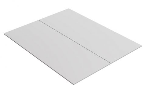 Plaque de sol pour lit double, en 2 parties, Couleur : Blanc - Dimensions : 89,20 x 201 cm (l x L)