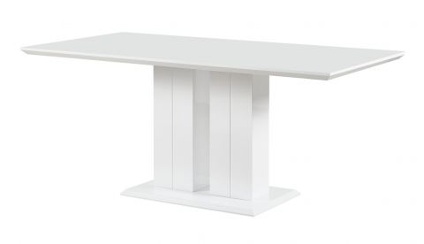 Table de salle à manger Daures 114 (rectangulaire), Couleur : Blanc brillant - Dimensions : 180 x 90 cm (L x P)
