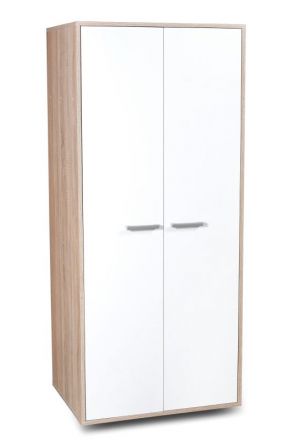 Armoire à portes battantes / armoire Palpala 06, couleur : chêne sonoma / blanc - 180 x 78 x 60 cm (H x L x P)