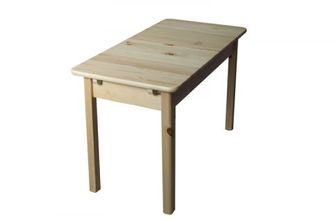 Table extensible en bois de pin massif naturel 008 (rectangulaire) - Dimensions 120/155 x 75 cm (L x P)