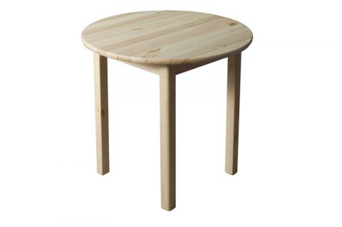 Table en bois de pin massif naturel 003 (ronde) - diamètre 60 cm