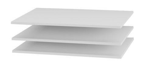 Etagère (3 pièces) pour les séries Farsala, Dodoni et Thiva, couleur : blanc - Dimensions : 88 x 55 cm (L x P)