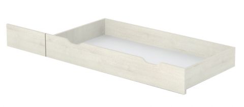 Tiroir pour lit double, couleur : blanc pin - Dimensions : 21 x 72 x 138 cm (H x l x L)