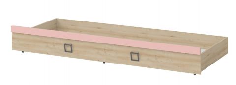 Sommier pour lit Benjamin, couleur : hêtre / rose - 80 x 190 cm (l x L)