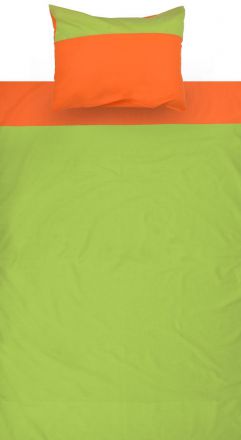 Enfants - Parure de lit 2 pièces - Couleur:Vert/Orange