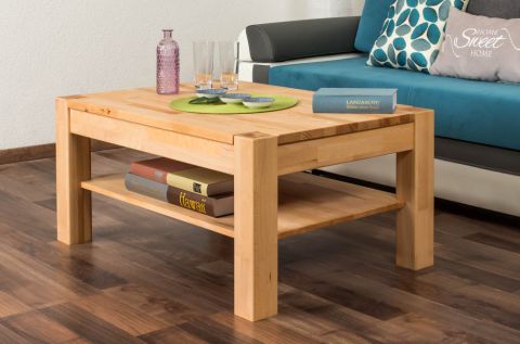 Table basse en bois de hêtre huilé massif Wooden Nature 08 - Dimensions 45 x 100 x 70 cm (H x L x P)