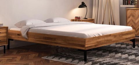 Lit simple / Lit d'appoint Kumeu 03 bois de hêtre massif huilé - Surface de couchage : 140 x 200 cm (l x L)