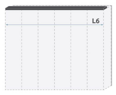 Cadre supérieur pour armoire à portes battantes / Penderie Faleasiu et modules d'extension, Couleur : Blanc - largeur : 136 cm