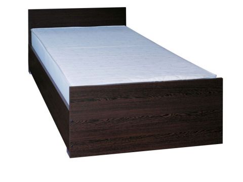 Lit simple / lit d'appoint Corrientes 11 avec plaque de base, couleur : wengé - 90 x 200 cm (l x L)