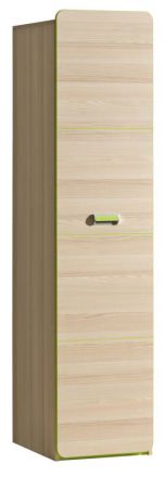 Chambre d'adolescents - Armoire à portes battantes / armoire Dennis 02, couleur : vert cendre - Dimensions : 188 x 45 x 52 cm (H x L x P)