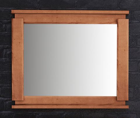 Miroir Wooden Nature Premium Tasman 26 en hêtre massif huilé - Dimensions : 80 x 80 x 2 cm (h x l x p)