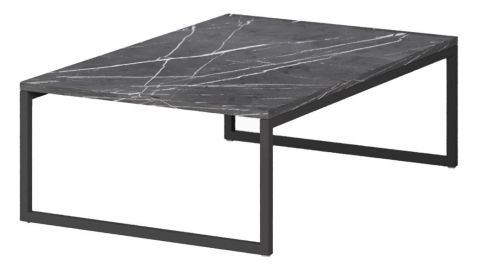 Table basse Granollers 04, Couleur : Marbre noir - Dimensions : 90 x 60 x 30 cm (l x p x h)