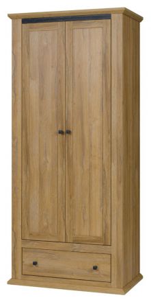 Armoire à portes battantes / armoire Matam 01, couleur : chêne - 200 x 90 x 54 cm (H x L x P)