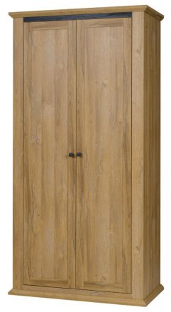Armoire à portes battantes / armoire Matam 02, couleur : chêne - 200 x 100 x 54 cm (H x L x P)