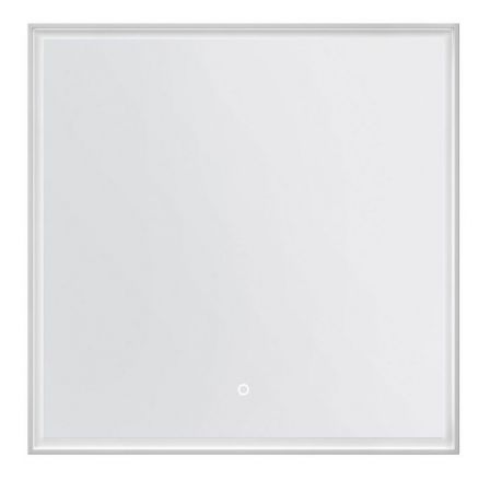 Miroir Raipur 03, couleur : blanc mat - 80 x 80 cm (h x l)