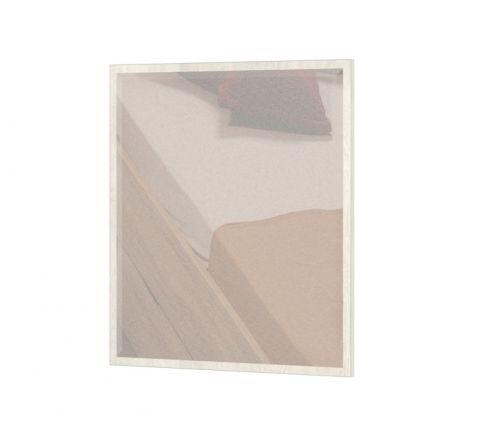 Miroir Lepa 23, couleur : blanc pin - Dimensions : 87 x 79 x 2 cm (h x l x p)