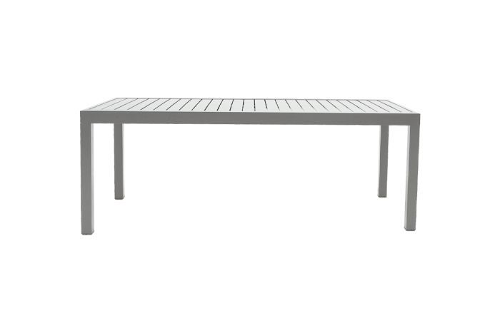 Table de salle à manger Boston extensible en aluminium - Couleur : aluminium gris, Longueur : 2000 / 2940 mm, largeur : 900 mm, hauteur : 750 mm